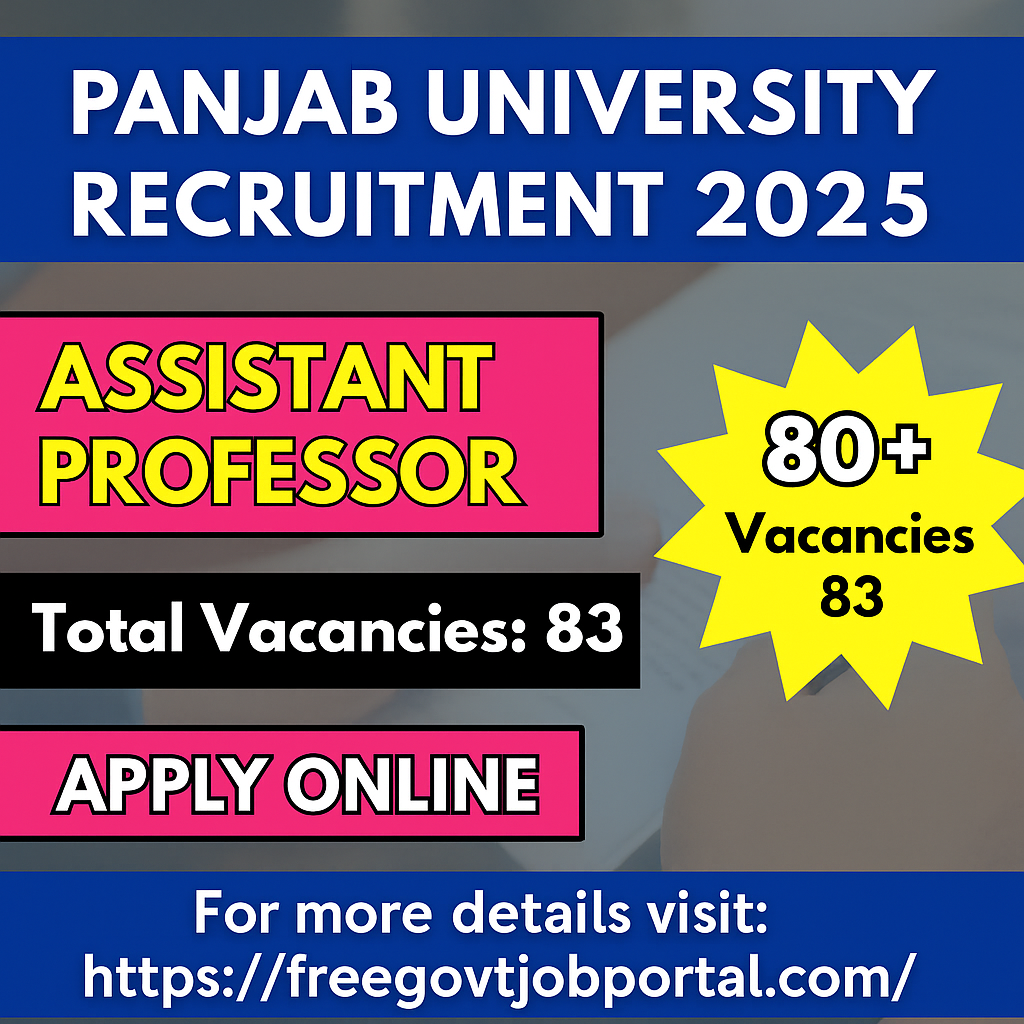 punjab uni assistant professor 2025